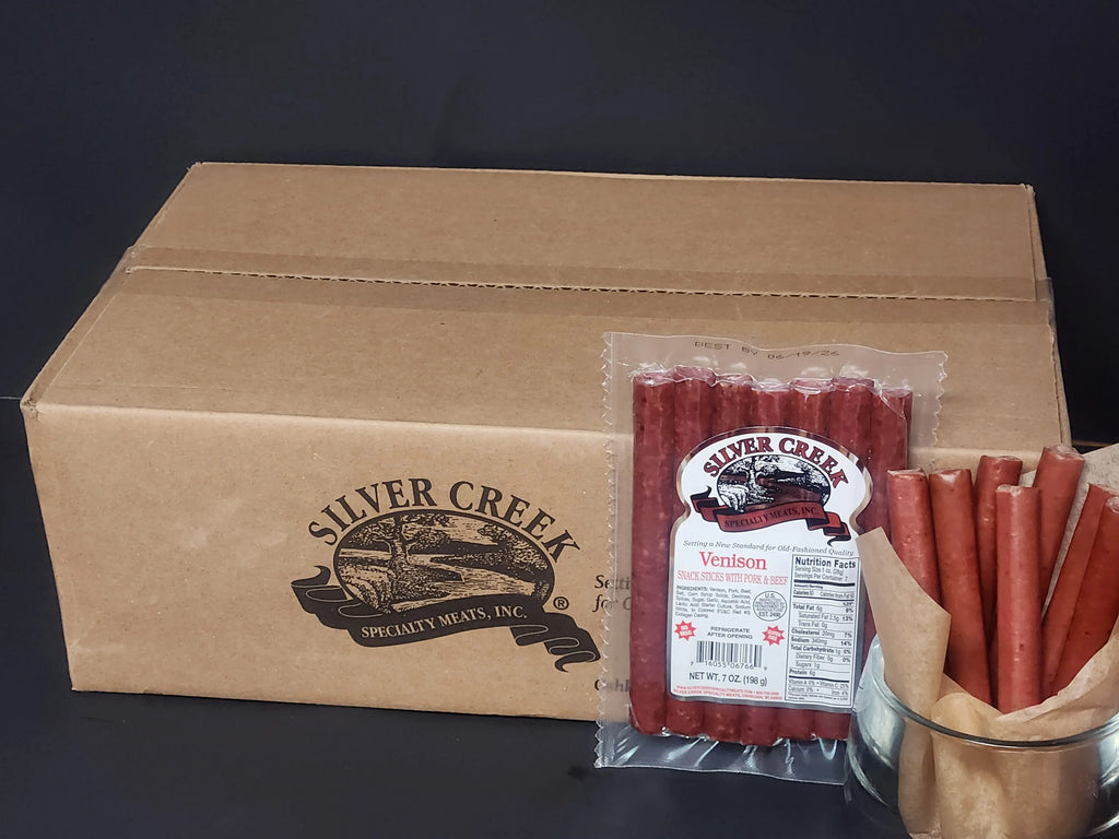 Venison Snack Sticks with Pork & Beef — 15-Pack (105 oz) | Silver Creek Silver Creek