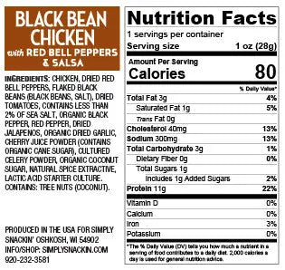 Chicken with Black Bean Salsa Snack — 150-Pack | Simply Snackin' simply snackin