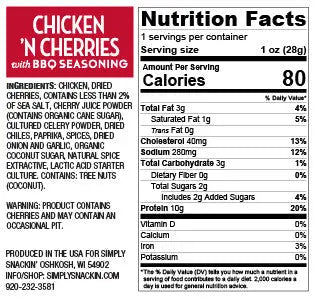 Chicken 'N Cherries Snack — 150-Pack | Simply Snackin' simply snackin